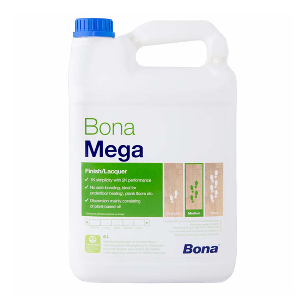 Bona Mega Wood Floor Lacquer 5 Litre - Waterborne Floor Varnish WT133920001