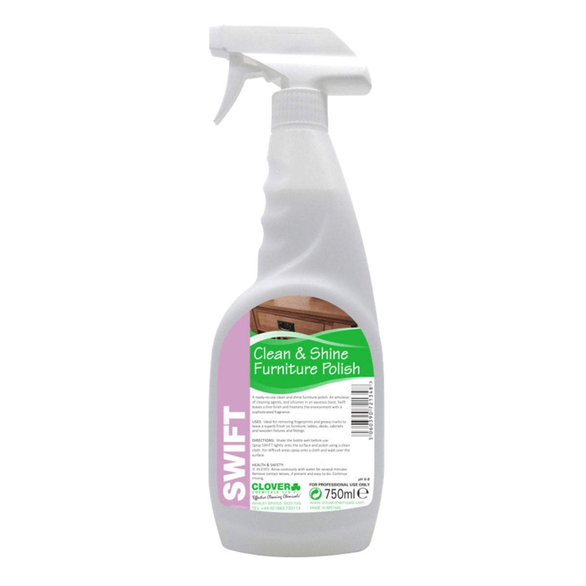 Clover Swift Furniture Polish 750ml - Professional Clean & Shine Polish 603