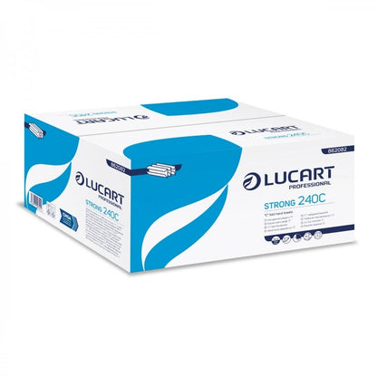 Pallet of Lucart White 2 Ply C-Fold Hand Towels STRONG2400C - Box of 2400  862122
