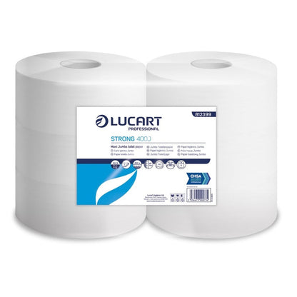 Pallet of Lucart Maxi Jumbo 2 Ply Toilet Rolls 400m - White 6 Pack 812399