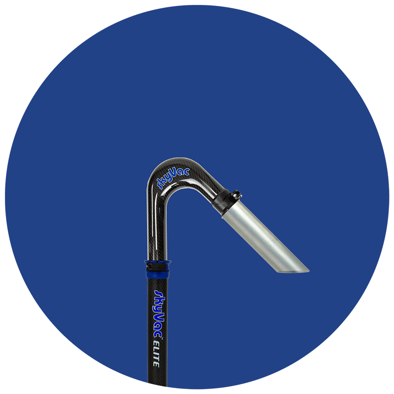 skyVac Hairpin Neck Tool Holder - Gutter Vacuum Attachment Airflow Connector