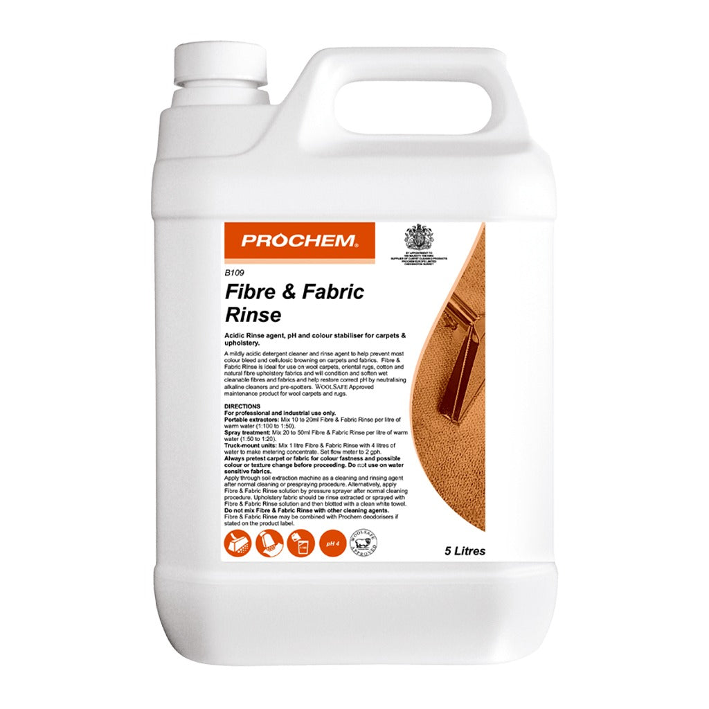 Prochem Fibre & Fabric Rinse 5 Litre - Acidic Carpet Extraction Rinse B109-05