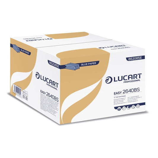 Lucart Blue C-Fold Hand Towels 1 Ply - 2850 Sheets 862085E
