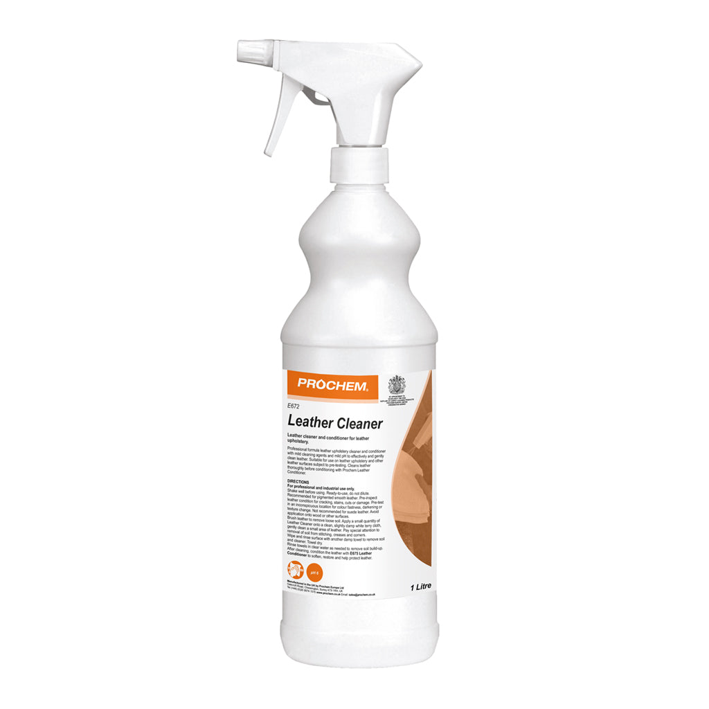 Prochem Leather Cleaner 1 Litre - Leather Sofa & Upholstery Cleaner E672-01