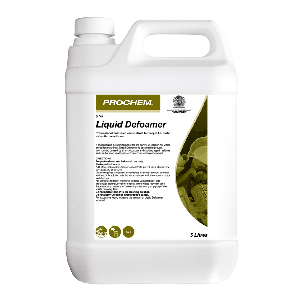 Prochem Liquid Defoamer for Carpet Extraction Machines 5 Litre S760-05