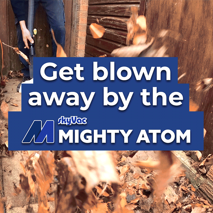 skyVac Mighty Atom Gutter Vacuum Package - Wet & Dry Gutter Cleaning System