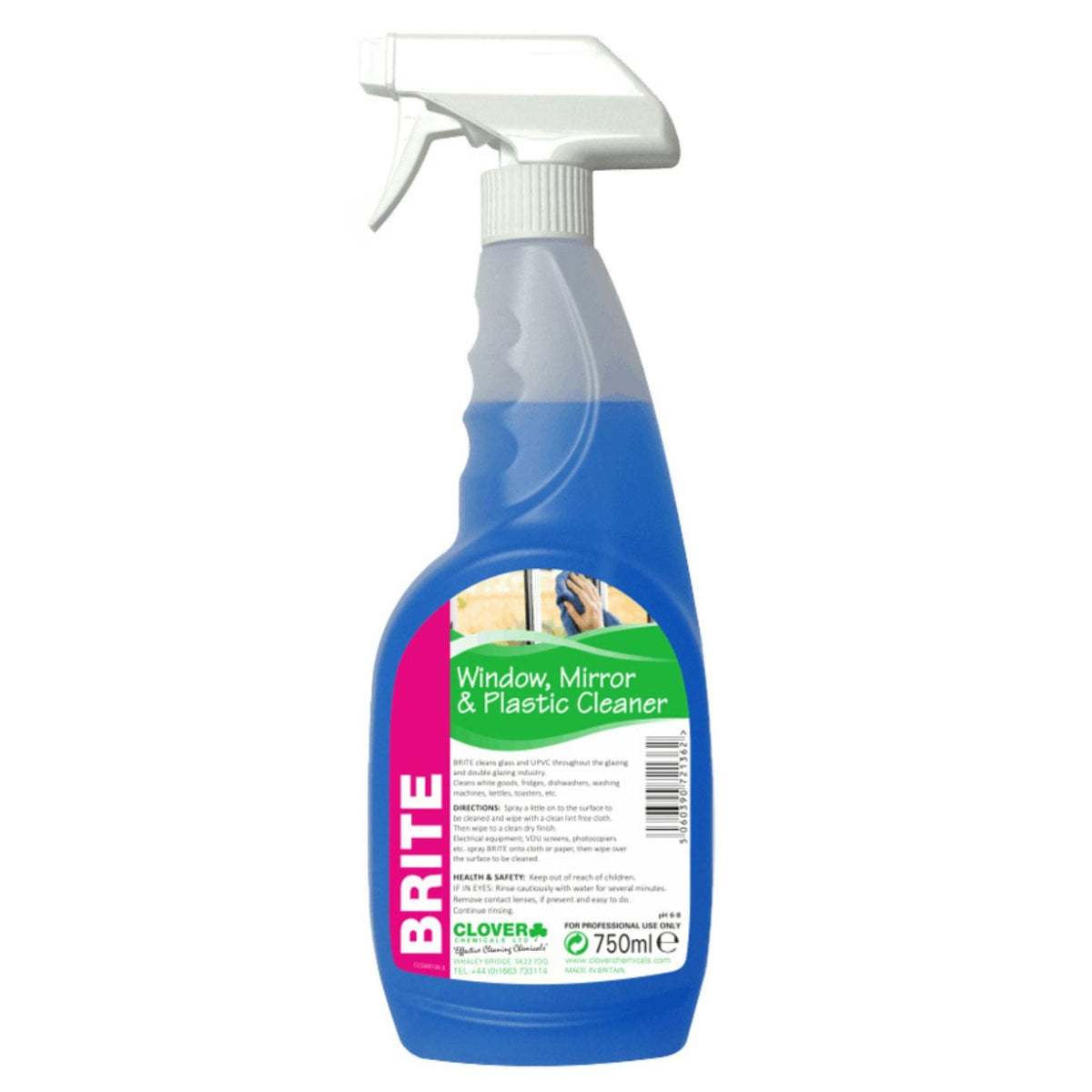 Clover Brite Glass Cleaner 750ml - Smear-Free Window Cleaner 701