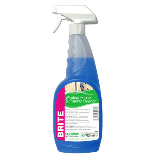 Clover Brite Glass Cleaner 750ml - Smear-Free Window Cleaner 701