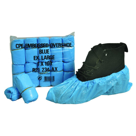 Blue Polythene Overshoes - Box of 2000