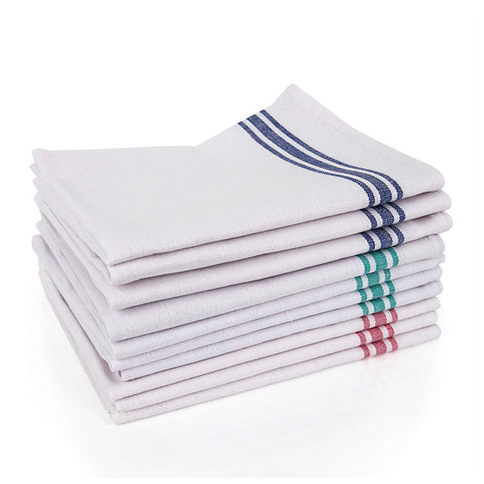 Robert Scott White Cotton Tea Towels - Pack of 10 102813