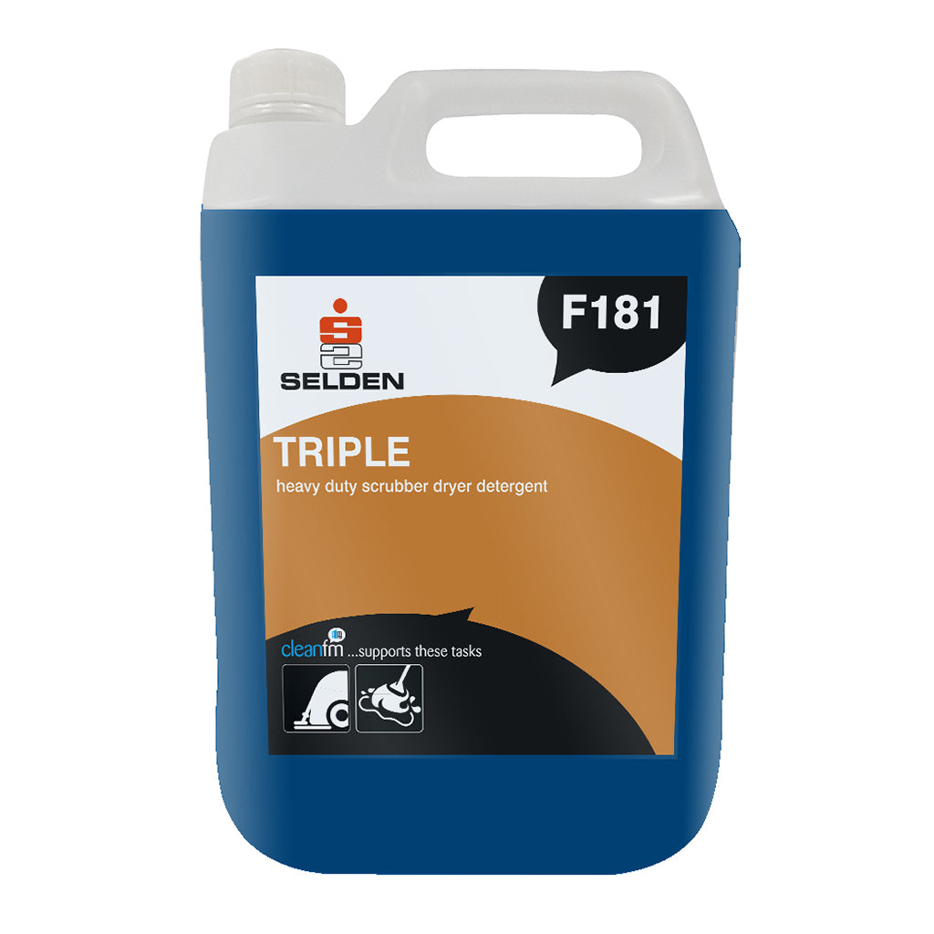 Selden Triple Scrubber Drier Detergent 5 Litre - Heavy Duty Cleaner F181
